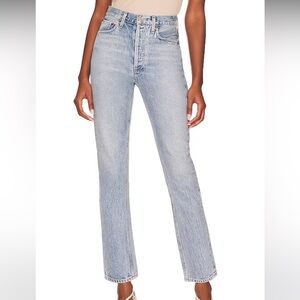 Agolde Riley High Rise Straight Crop in Renewal